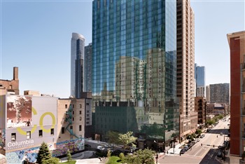 View of the Homewood Suites South Loop in Chicago