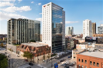 View of the Homewood Suites Fulton Market in Chicago