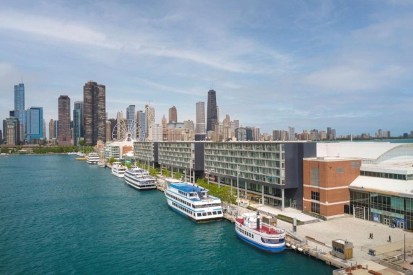 View of the Sable at Navy Pier in Chicago