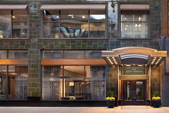 View of the Silversmith Hotel Downtown in Chicago