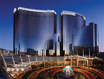 View of the Aria Resort and Casino in Nevada