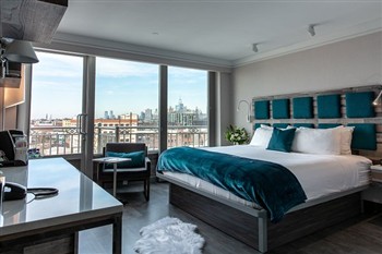 View of the Hotel Le Bleu in Brooklyn