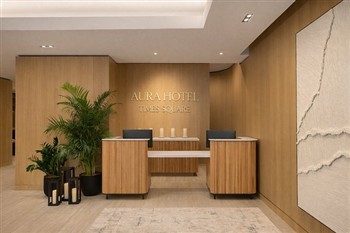 View of the Aura Hotel in Manhattan