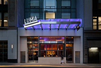 View of the LUMA Hotel Times Square in Manhattan