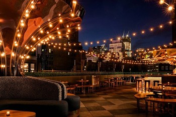 View of the Moxy NYC in Manhattan