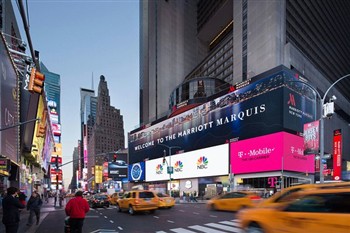 View of the Marriott Marquis in Manhattan