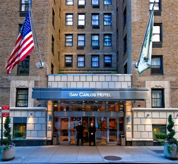 View of the San Carlos Hotel in Manhattan