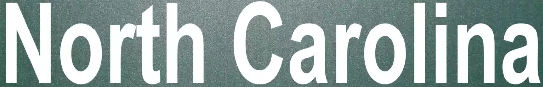 Panorama image of North Carolina sign in USA