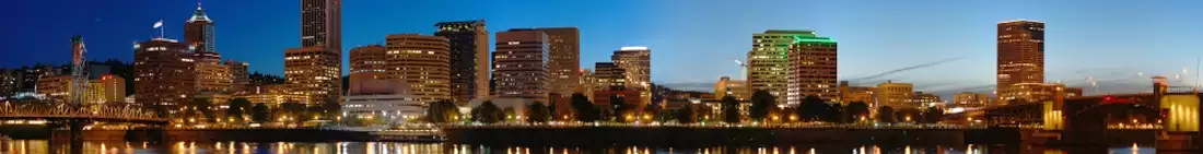 Panorama image of Oregon promenade in USA
