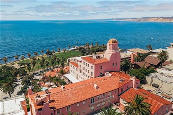 View of the La Valencia Hotel in San Diego