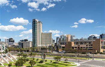 View of the Omni Hotel Ballpark in San Diego