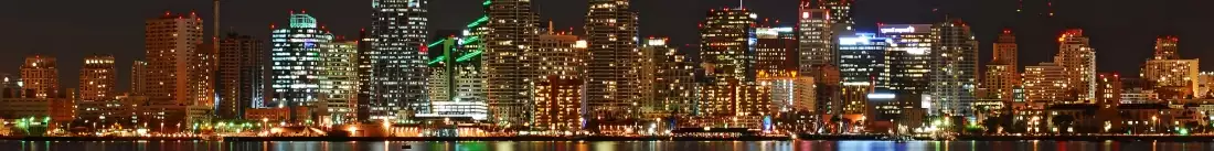 Panorama image of San Diego in USA