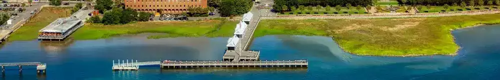 Aerial view of South Carolina shore line