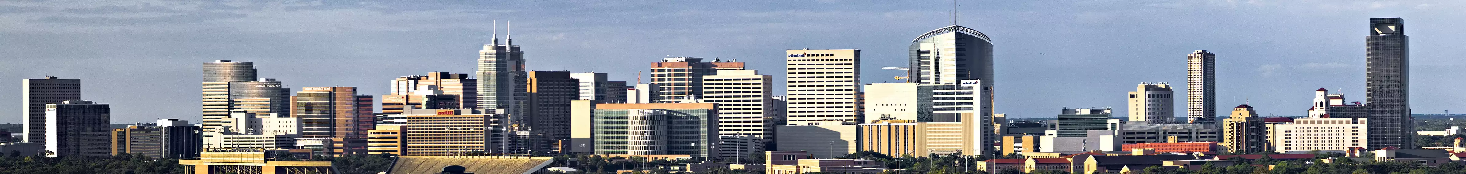 Panorama image of Texas skyline