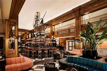 View of the Fairmont Olympic Hotel Seattle in Washington